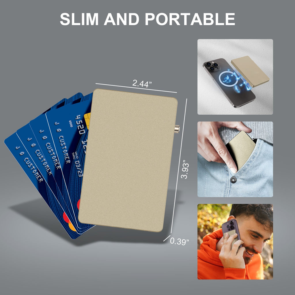 TOYFID All-Aluminum Pop Up Slide RFID Slim Basic Card Personalized Wallet for Men