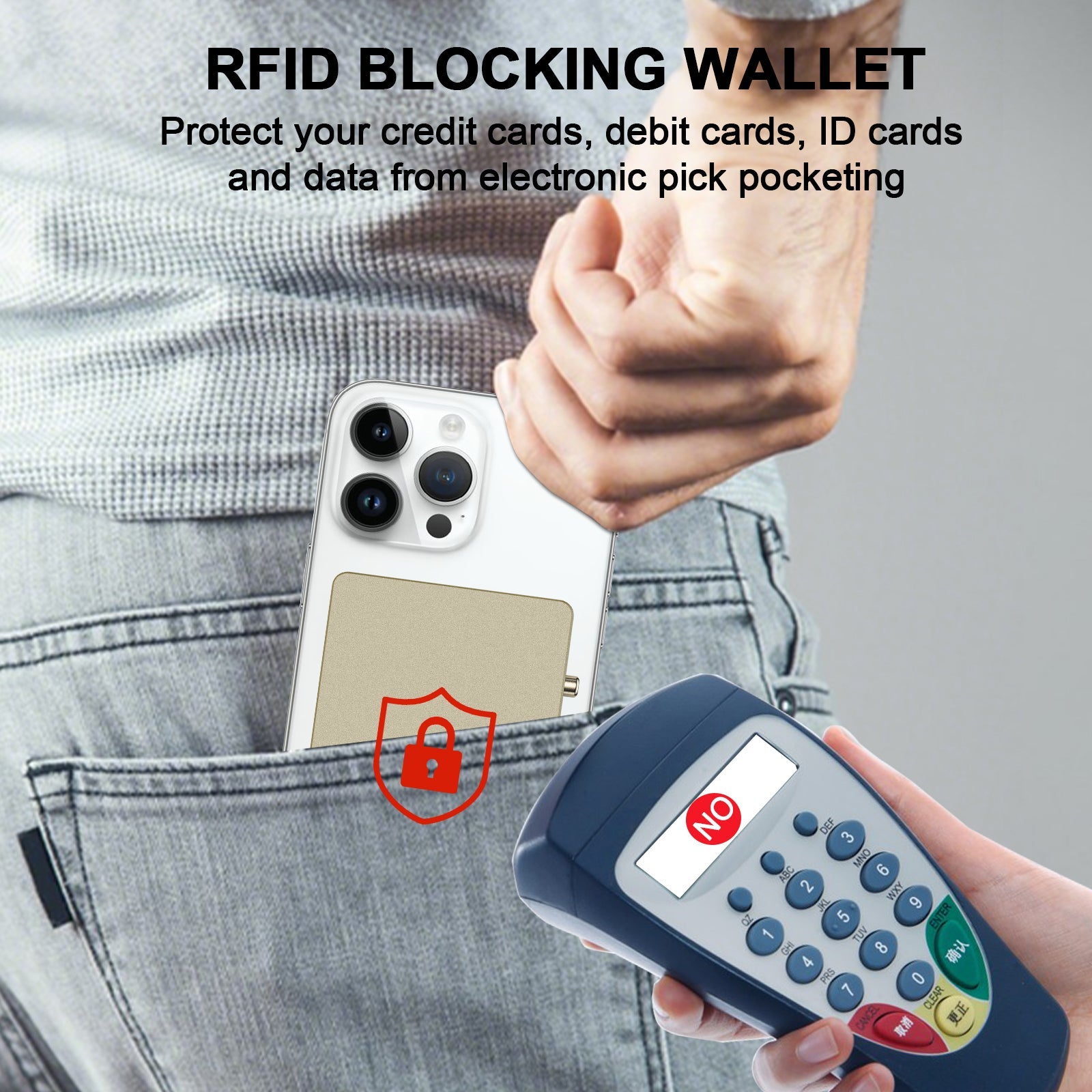 TOYFID All-Aluminum Pop Up Slide RFID Slim Card Holder Wallet With AirTag Holder