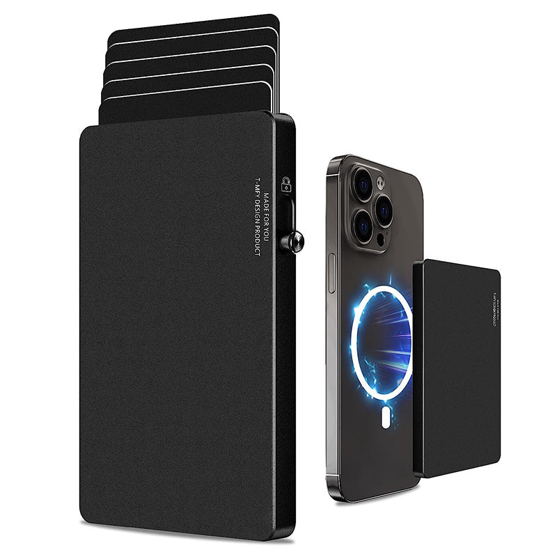 TOYFID All-Aluminum Pop Up Slide RFID Slim Basic Card Personalized Wallet for Men