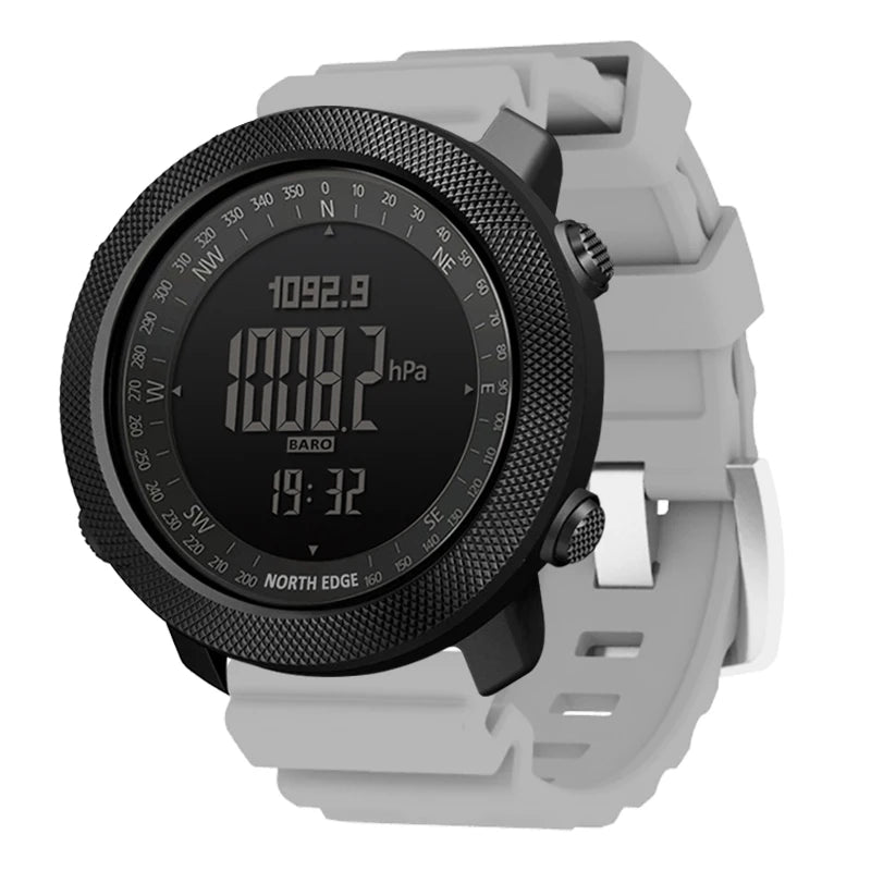 NORTH EDGE Men's sports Digital watch Hours Running Swimming Military Army watches Altimeter Barometer Compass waterproof 50m