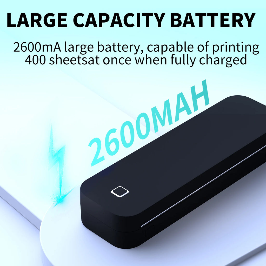 Mini Portable A4 Wireless Photo Printer Works with Mobile Phone No Ink Required Mobile Phone Accessory in Stock