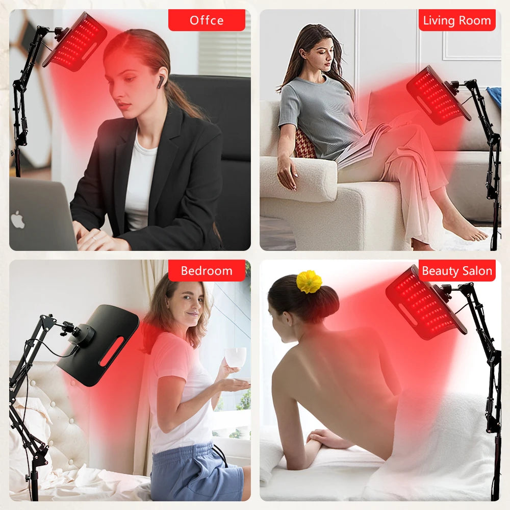 Red Light Therapy Device for Face and Body Infrared Light Lamps with Adjustable Stand 660nm 850nm Near Infrared Light Panel