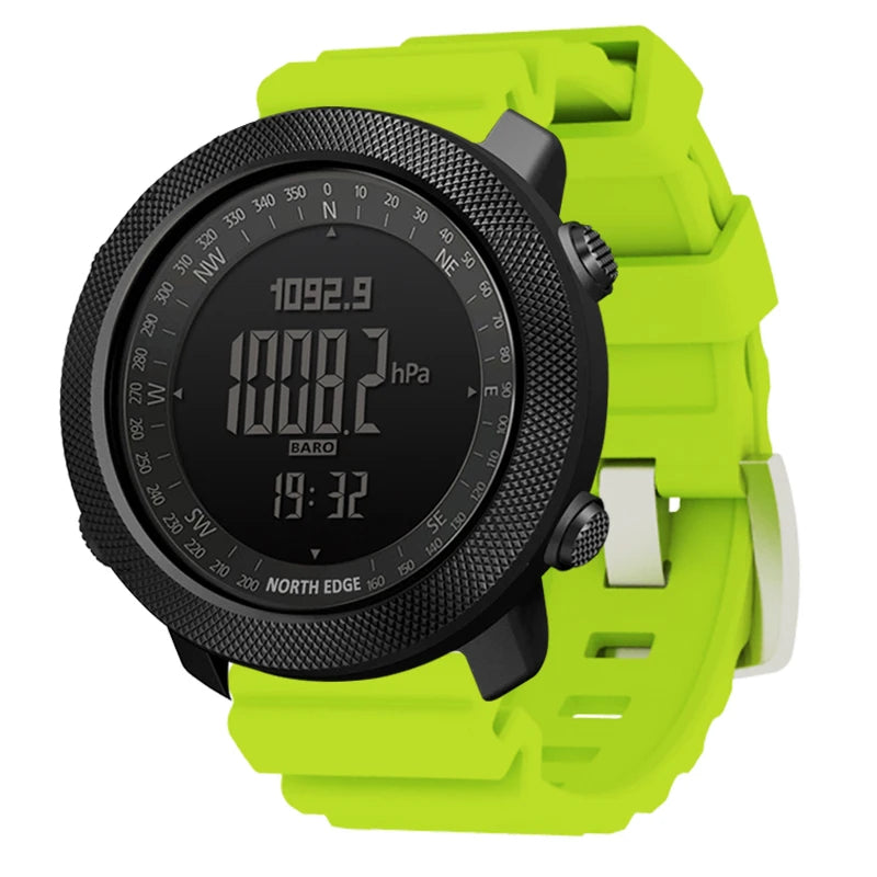 NORTH EDGE Men's sports Digital watch Hours Running Swimming Military Army watches Altimeter Barometer Compass waterproof 50m