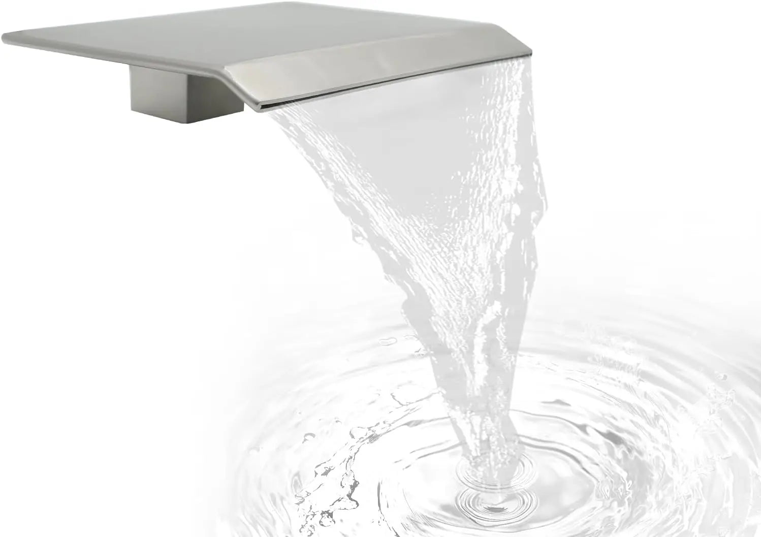 Contemporary Dual Handle Chrome Waterfall Bath Faucet Brass Spout Soft Spray Pattern Wall Mount for Bathtub Use Polished Brushed