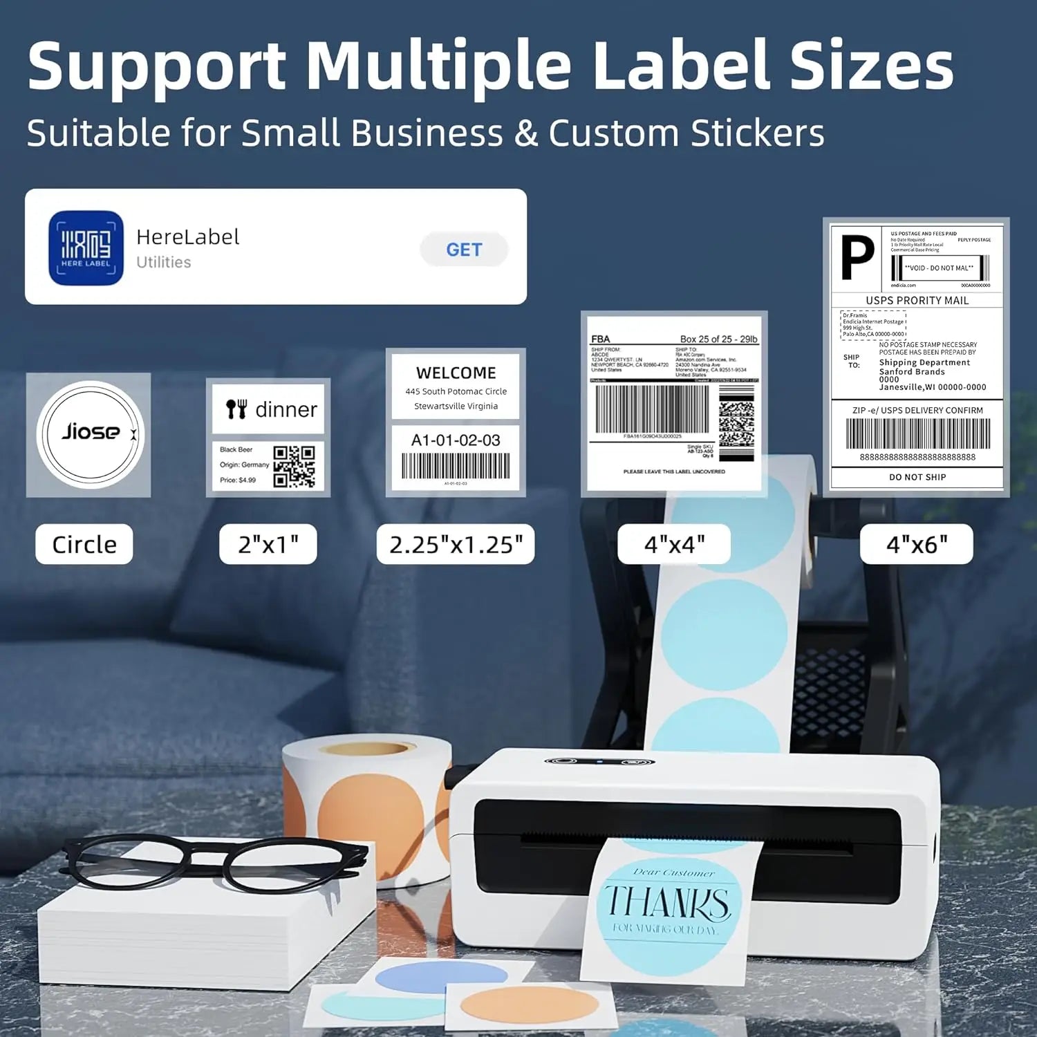 Wholesale 4x6 Mobile Thermal Printer N43BT 4 Inch Waybill Label Maker in Stock for POS Logistics Warehouse Express Shipping
