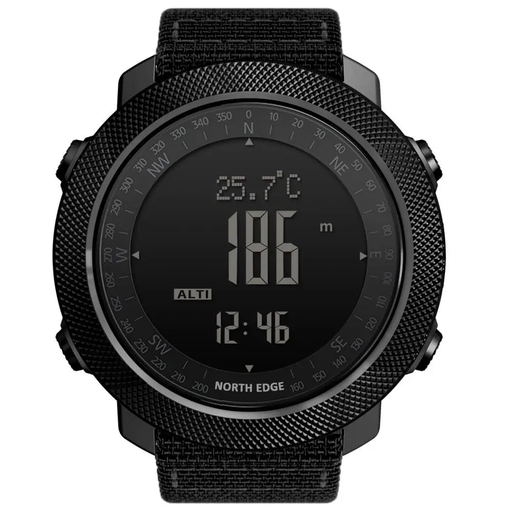 NORTH EDGE Men's sports Digital watch Hours Running Swimming Military Army watches Altimeter Barometer Compass waterproof 50m