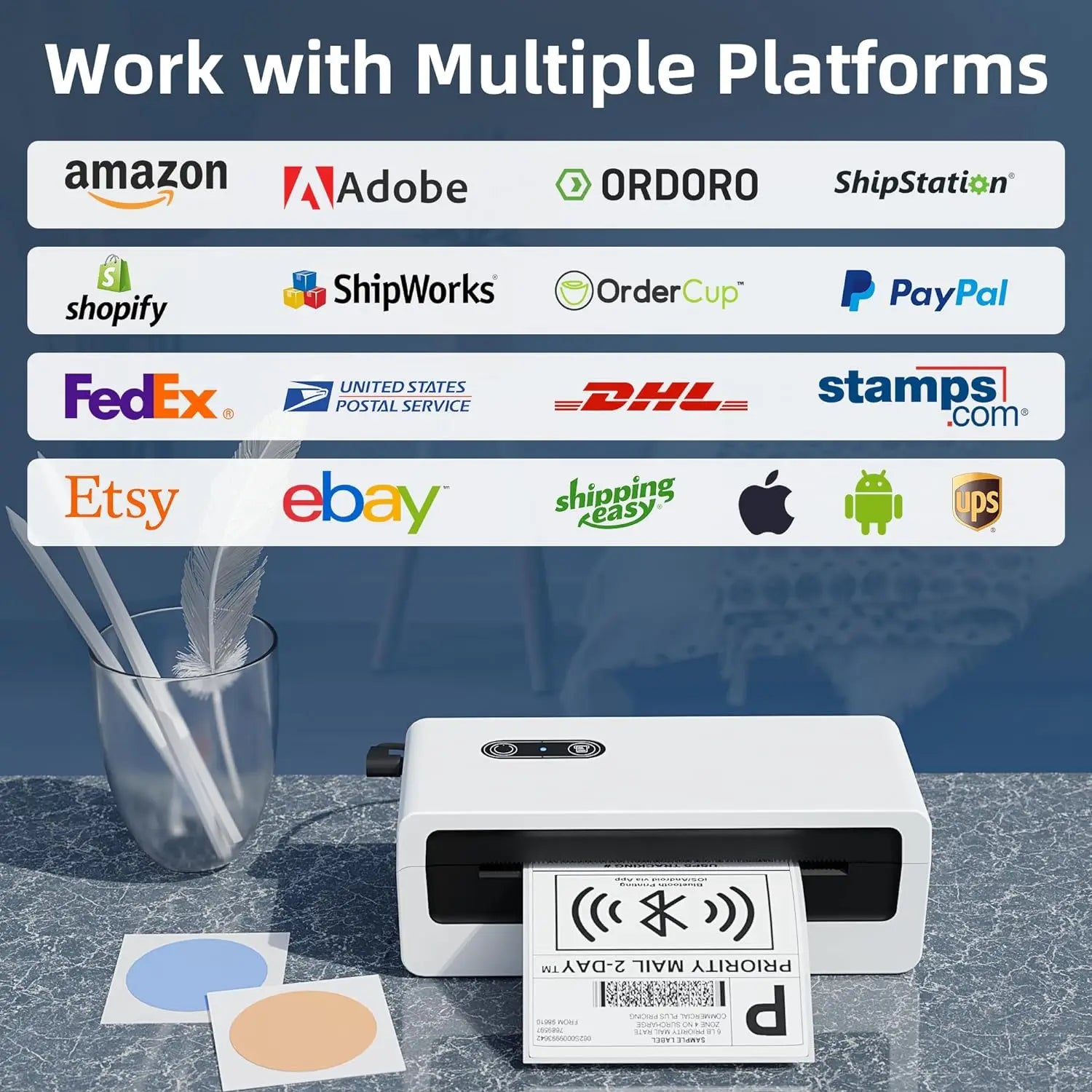 Wholesale 4x6 Mobile Thermal Printer N43BT 4 Inch Waybill Label Maker in Stock for POS Logistics Warehouse Express Shipping