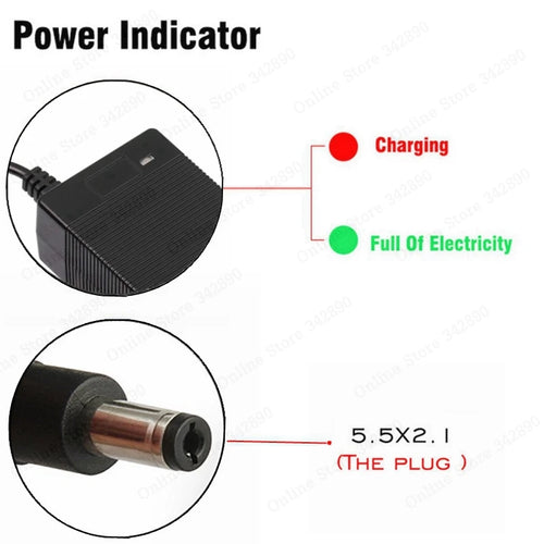 36V 2A battery charger Output 42V 2A Charger Input 100-240 VAC Lithium Li-ion Li-poly Charger For 10 Series 36V Battery