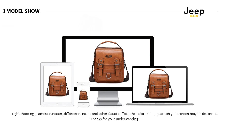 JEEP BULUO Multi-function Business Handbags Men New Men's Shoulder Bag Large Capacity Leather Messenger Bag Crossbody Big Brand
