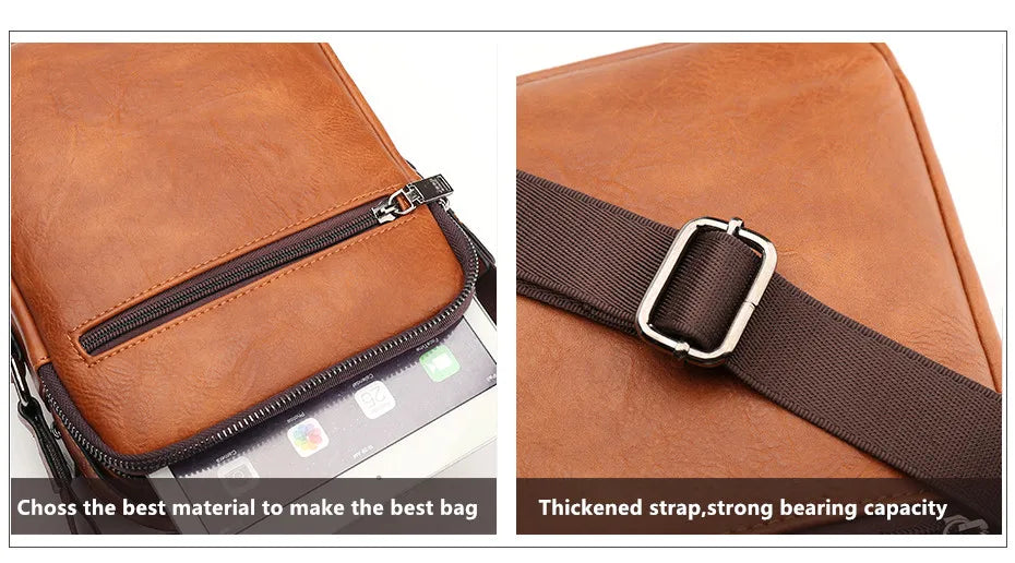 JEEP BULUO Multi-function Business Handbags Men New Men's Shoulder Bag Large Capacity Leather Messenger Bag Crossbody Big Brand