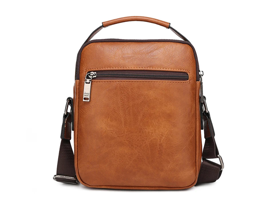 JEEP BULUO Multi-function Business Handbags Men New Men's Shoulder Bag Large Capacity Leather Messenger Bag Crossbody Big Brand