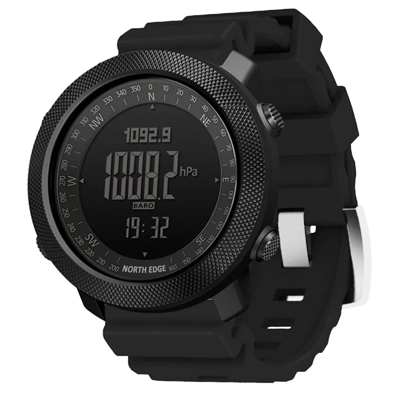 NORTH EDGE Men's sports Digital watch Hours Running Swimming Military Army watches Altimeter Barometer Compass waterproof 50m