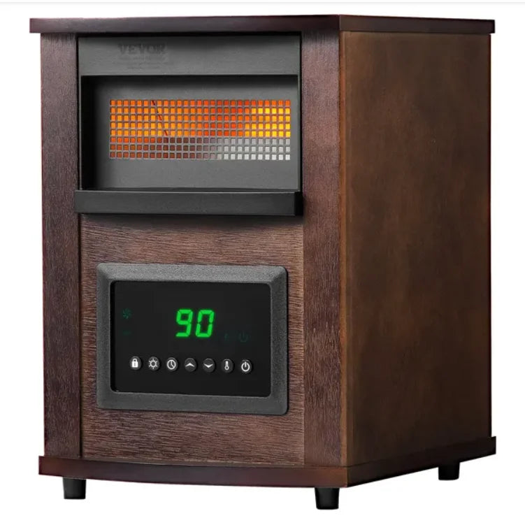 VEVOR FCJ 1500W Remote Control Infrared Panel Heater Electric Space Heater for Bathroom Installation EU Plug Desktop
