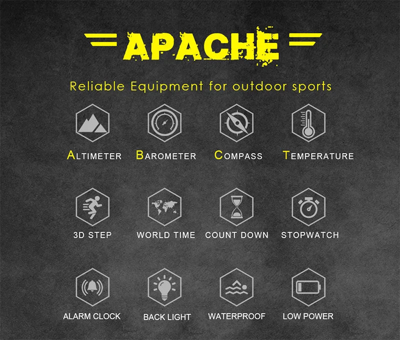 NORTH EDGE Men's sports Digital watch Hours Running Swimming Military Army watches Altimeter Barometer Compass waterproof 50m