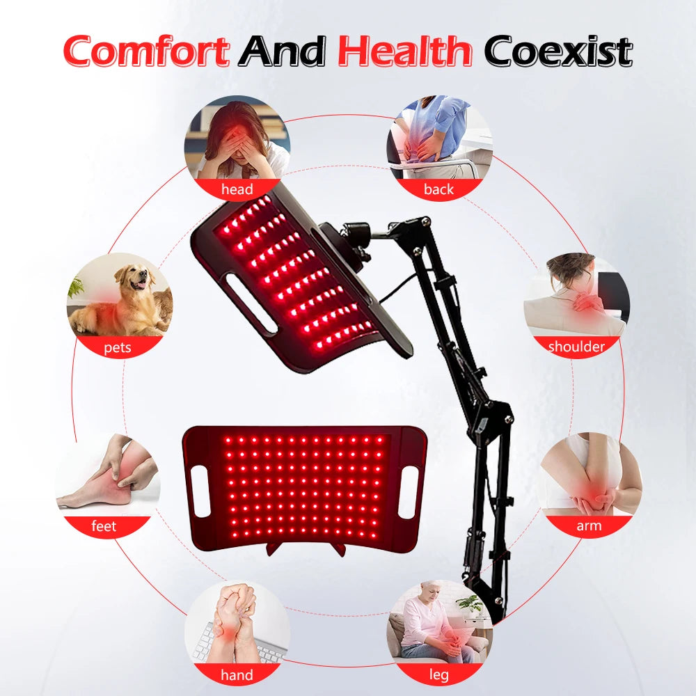 Red Light Therapy Device for Face and Body Infrared Light Lamps with Adjustable Stand 660nm 850nm Near Infrared Light Panel