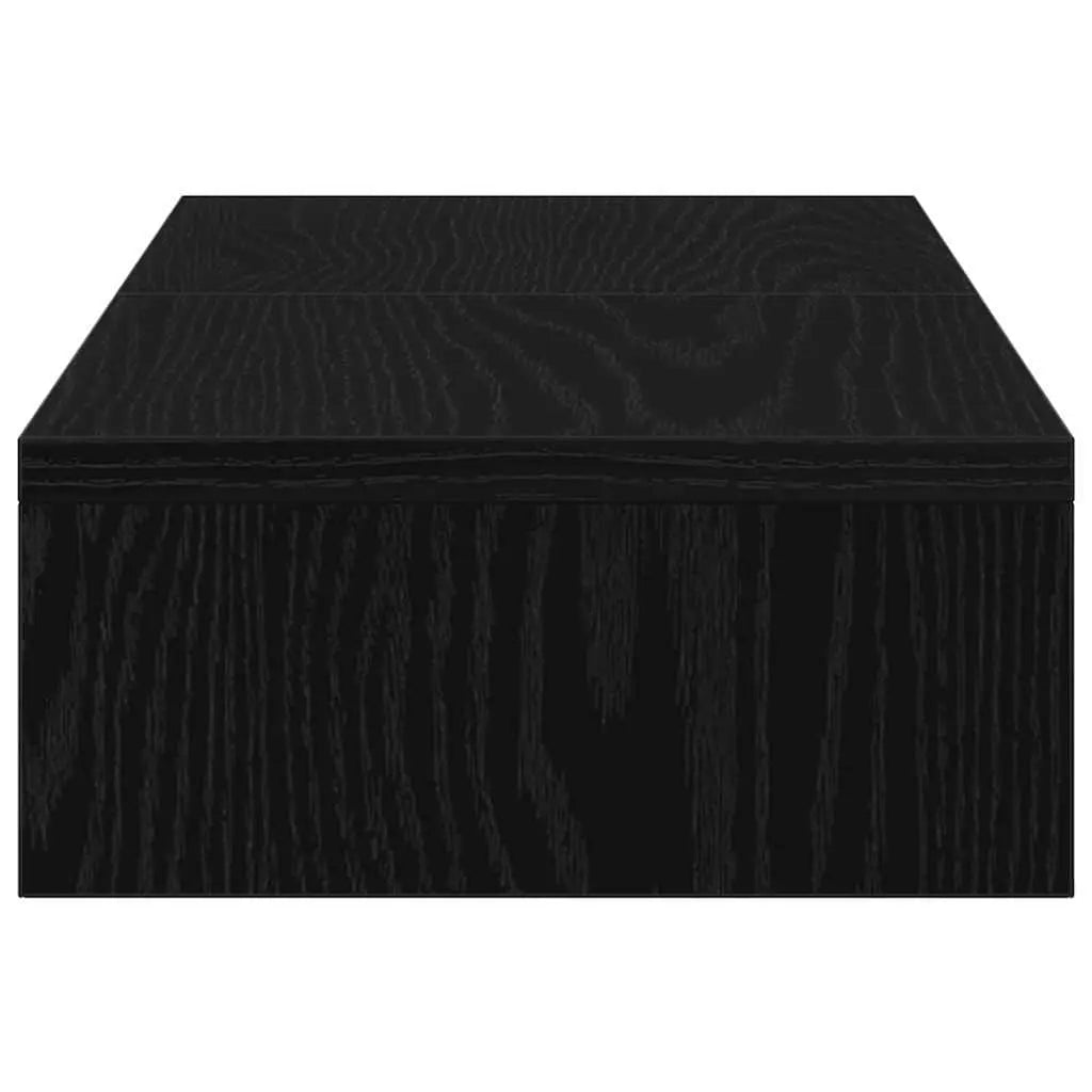 W2B VidaXL 23.6x9.4x4.1'' Black Oak Engineered Wood Monitor Stand Adjustable with 90 Degree Tilt Angle New in Stock