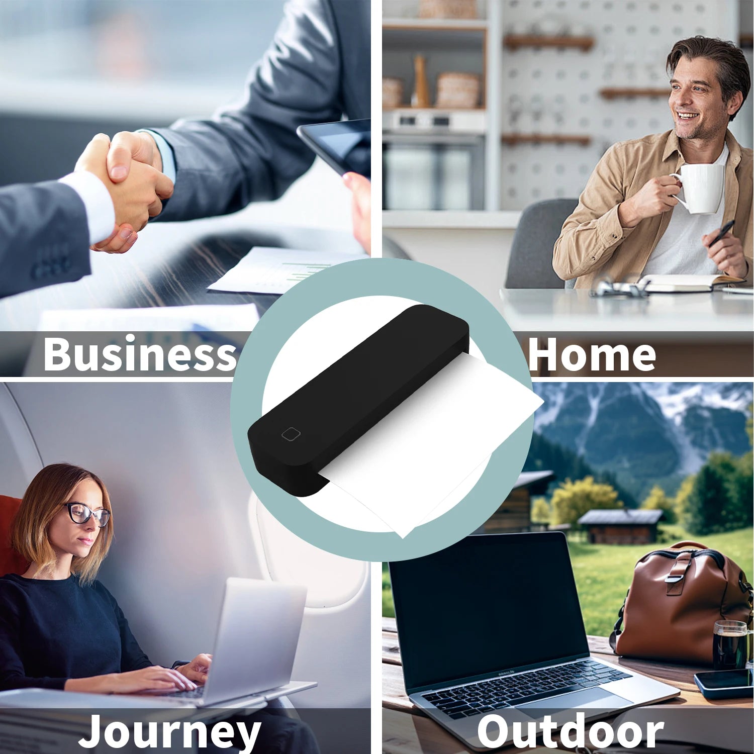 Mini Portable A4 Wireless Photo Printer Works with Mobile Phone No Ink Required Mobile Phone Accessory in Stock
