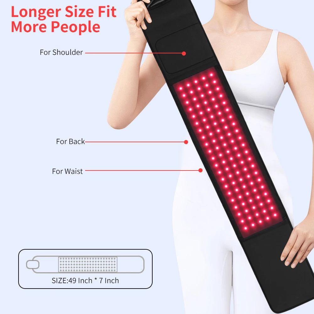 Home Portable Light Therapy Belt 105 LED Auto-Timing Universal Body Fit