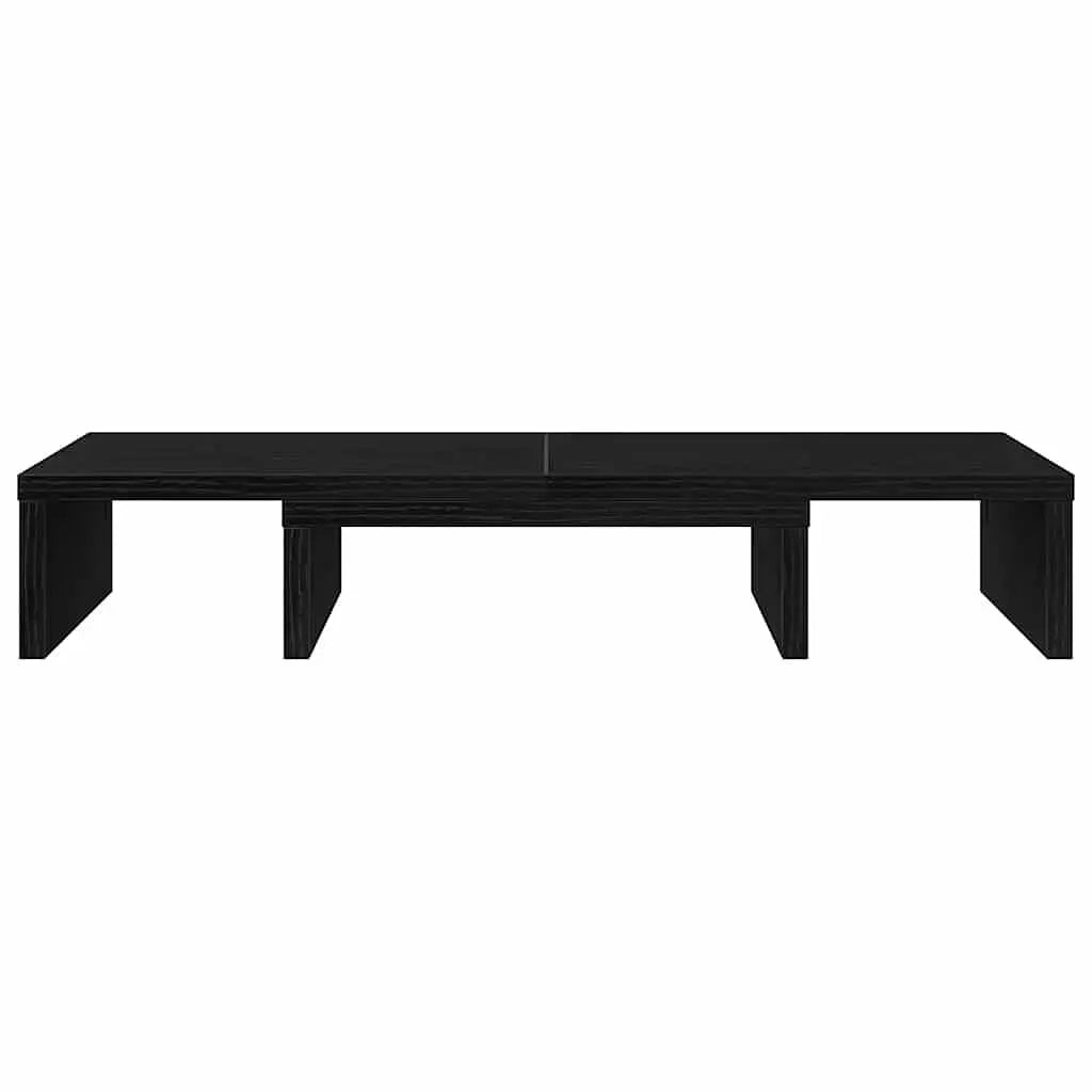 W2B VidaXL 23.6x9.4x4.1'' Black Oak Engineered Wood Monitor Stand Adjustable with 90 Degree Tilt Angle New in Stock