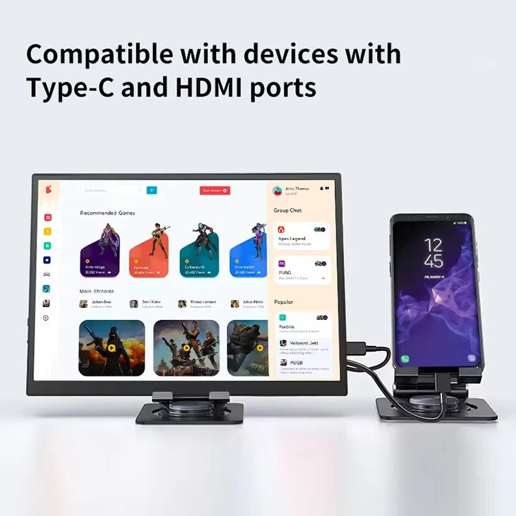 Factory Wholesale 10.5 Inch Portable Monitor 1920x1280 FHD IPS Display HD-MI Type C Screen