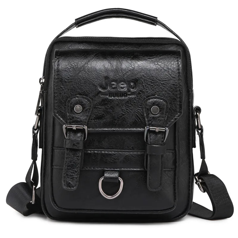 JEEP BULUO Multi-function Business Handbags Men New Men's Shoulder Bag Large Capacity Leather Messenger Bag Crossbody Big Brand