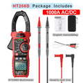 HT208A/D AC/DC Digital Clamp Meter Multimeter Clamp Ammeter True RMS High Precision Capacitance NCV Ohm Hz Tester