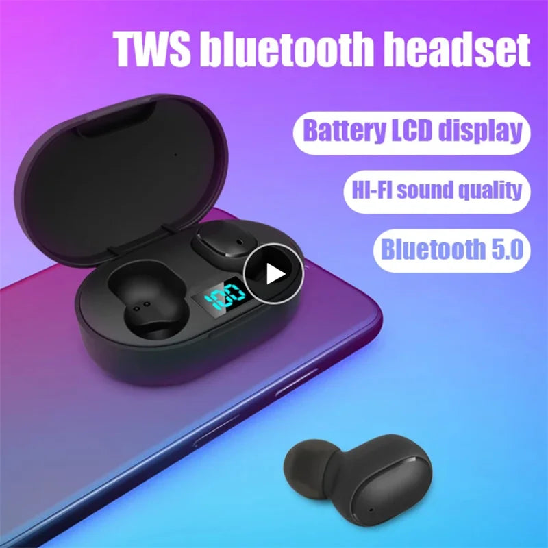 E6s Tws Bluetooth-compatible Earphones Wireless Hands-Free Noise Cancelling Headset