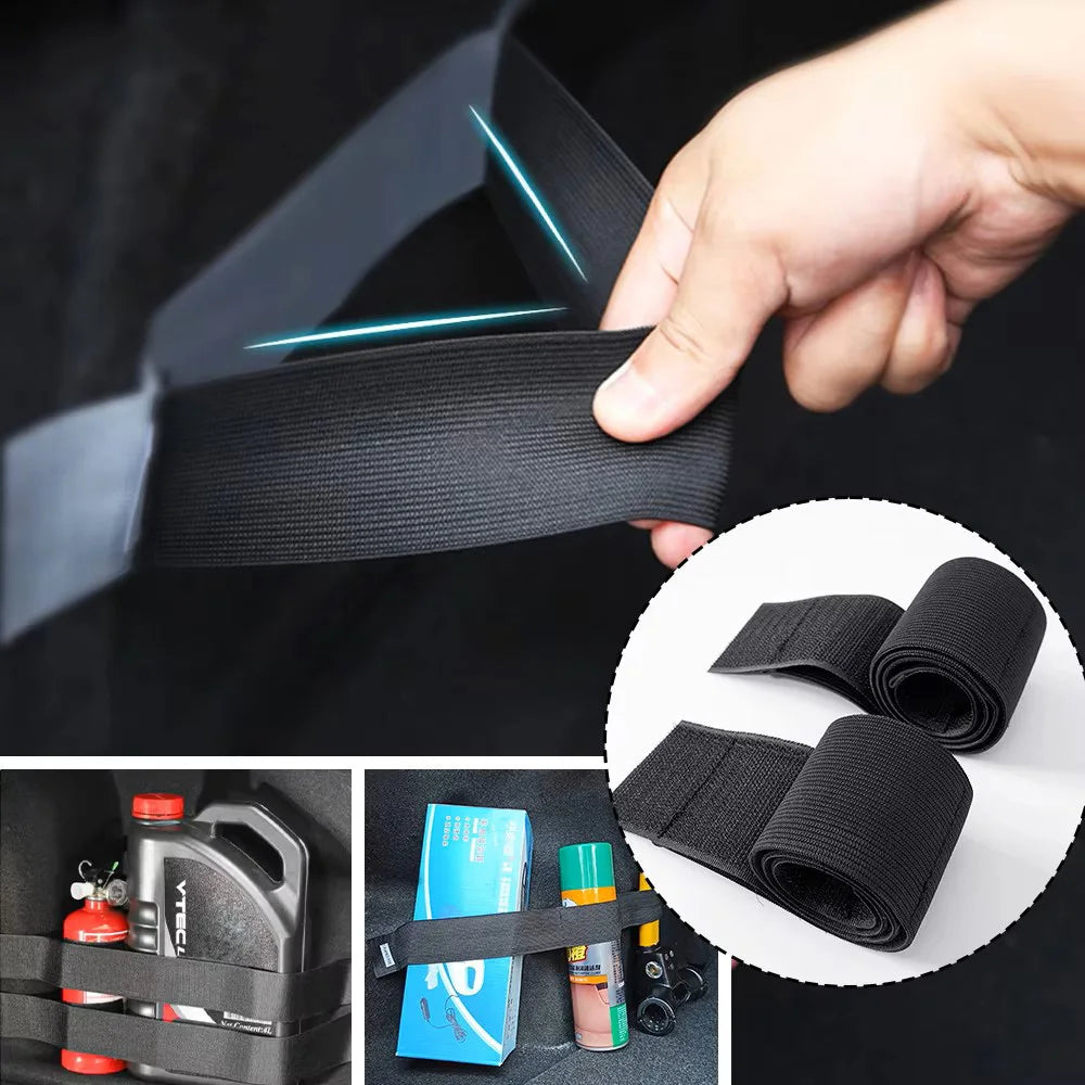 Car Trunk Organizer Black Magic Tapes Car Accessories Fixing Belt Storage Bag Tapes Fixed Auto Interior Storage and Organization