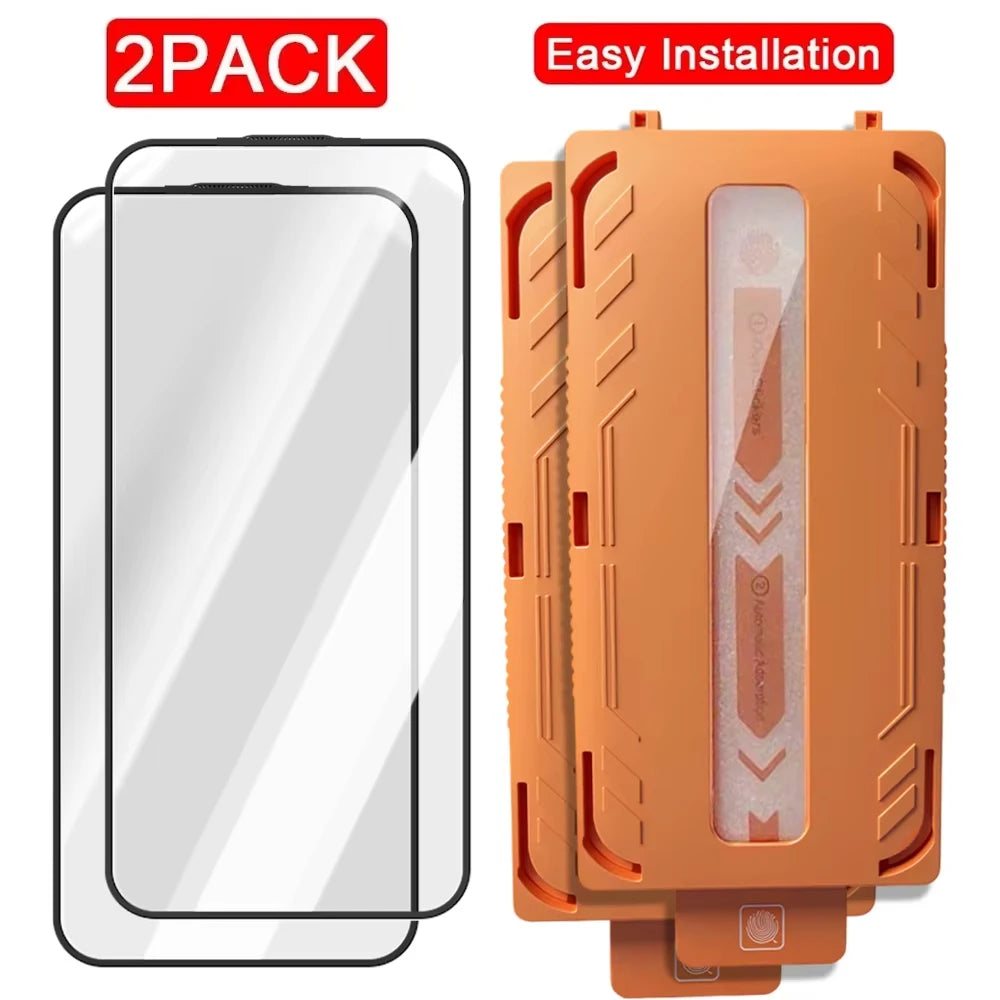 NNBILI For iPhone 17 ProMax/17 Pro/17 Air Easy To Install Tempered Glass Screen Protectors HD Clear Films for iPhone 17 17Air