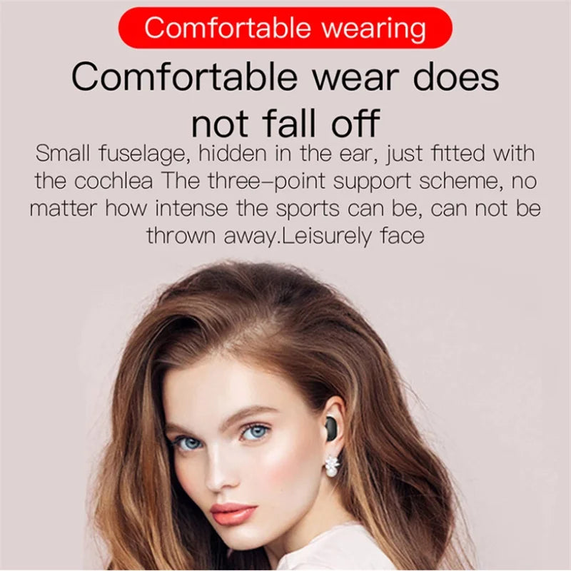 E6s Tws Bluetooth-compatible Earphones Wireless Hands-Free Noise Cancelling Headset