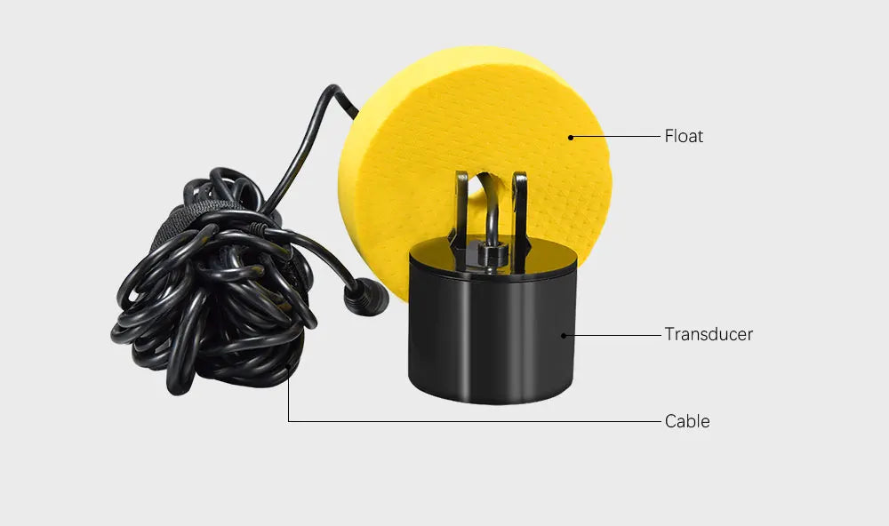 FFC1108-1 Alarm 100M Portable Sonar Fish Finders 45-Degree Sonar Coverage Echo Sounder Alarm Transducer Lake Sea Fishing