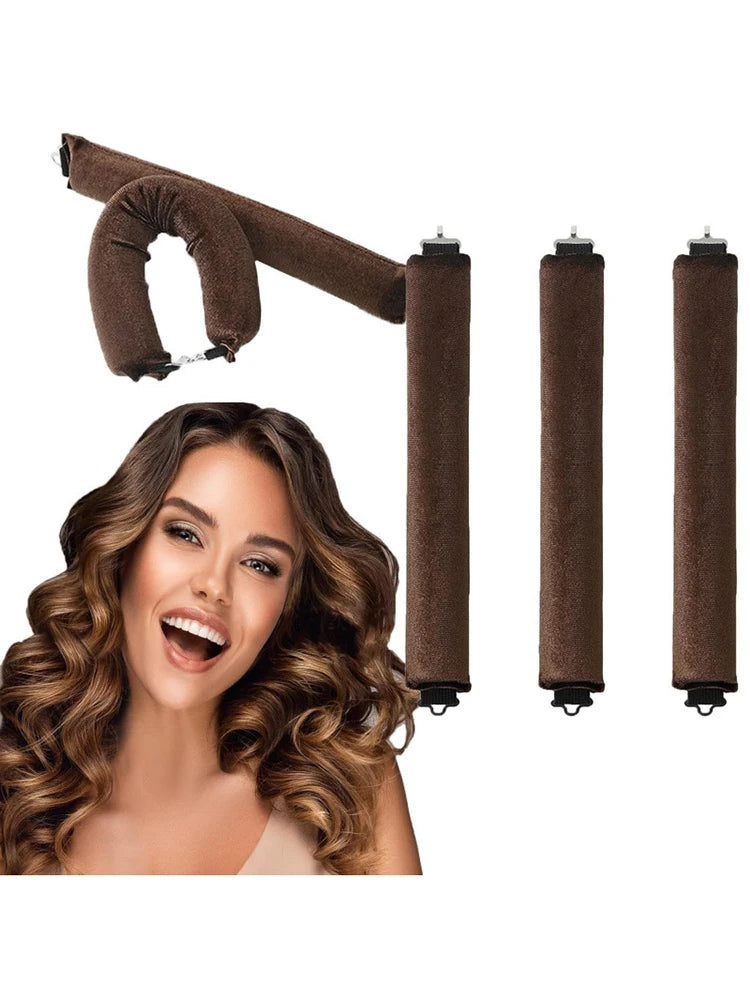 Heatless Hair Curlers Curling Rod Headband No Heat Hair Rollers Lazy Curls with Hook Sleeping Soft Flexi Rod Hair Styling Tools