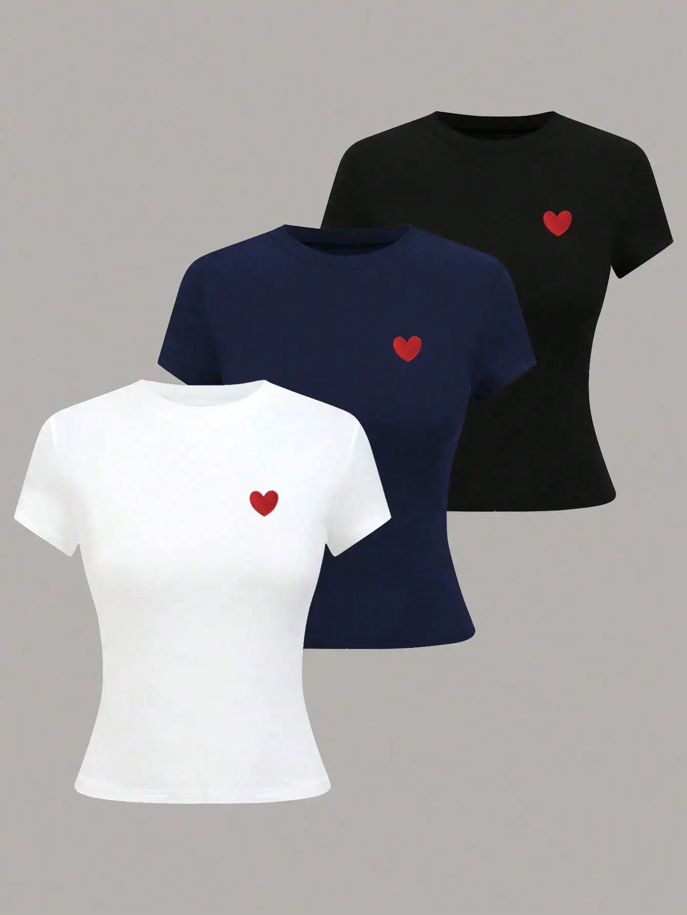 Women's Solid Color Short Sleeve T-Shirt, Minimalist Basic Top for Summer