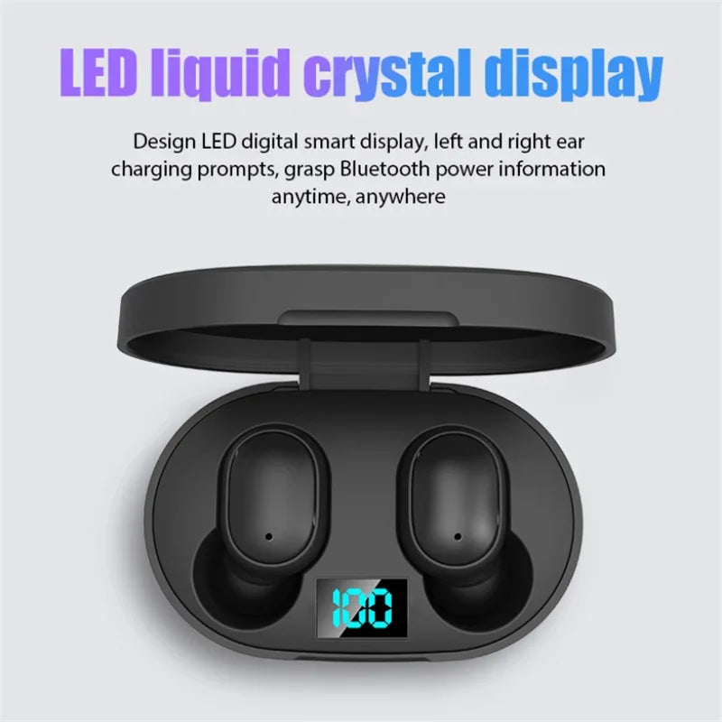 E6s Tws Bluetooth-compatible Earphones Wireless Hands-Free Noise Cancelling Headset