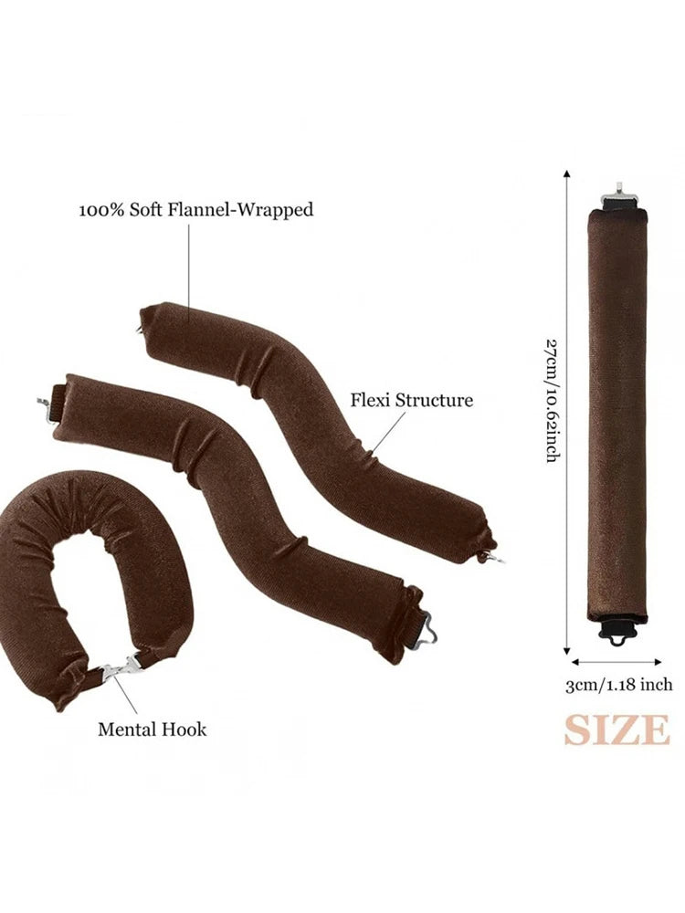Heatless Hair Curlers Curling Rod Headband No Heat Hair Rollers Lazy Curls with Hook Sleeping Soft Flexi Rod Hair Styling Tools