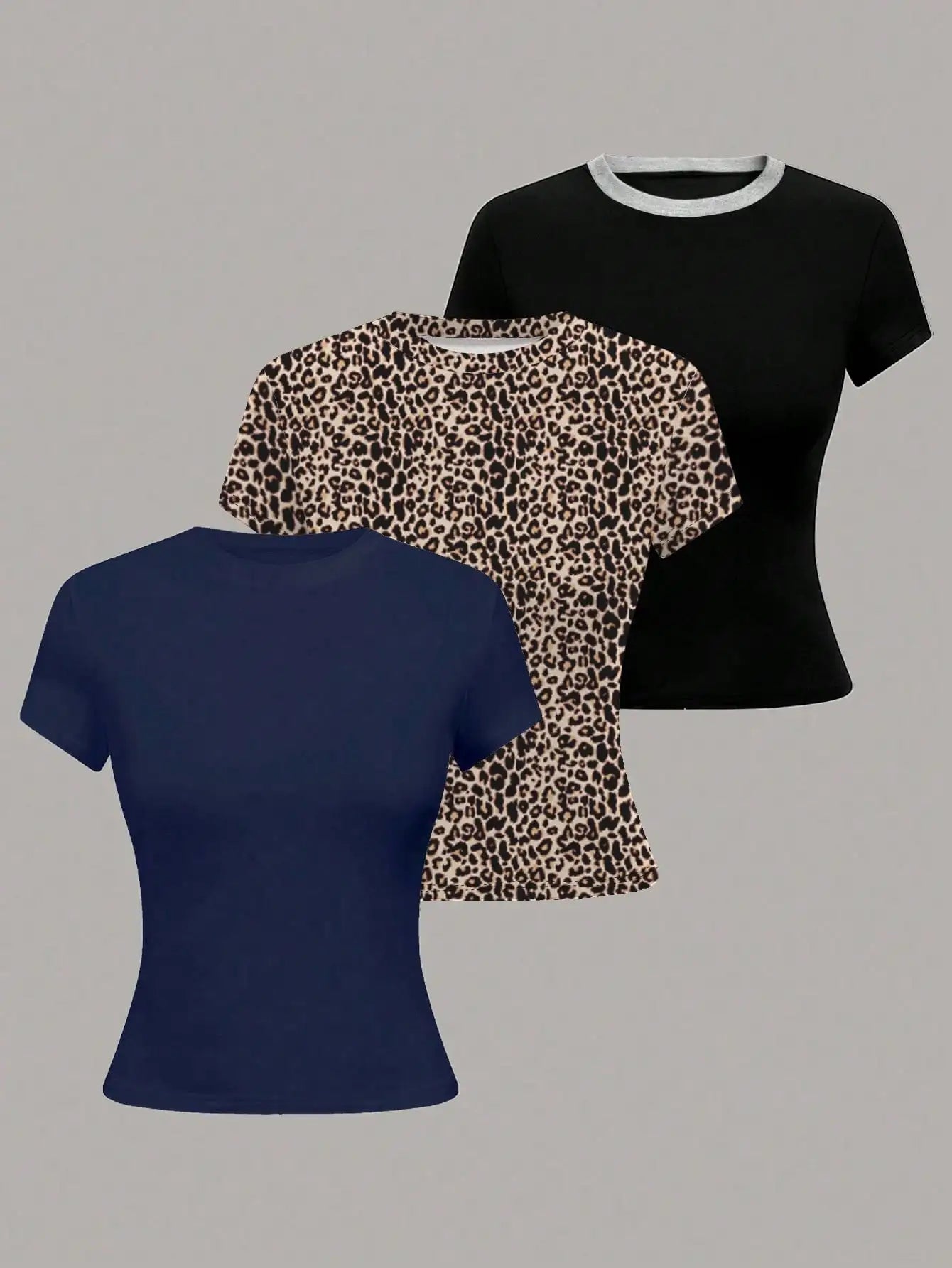 Women's Solid Color Short Sleeve T-Shirt, Minimalist Basic Top for Summer