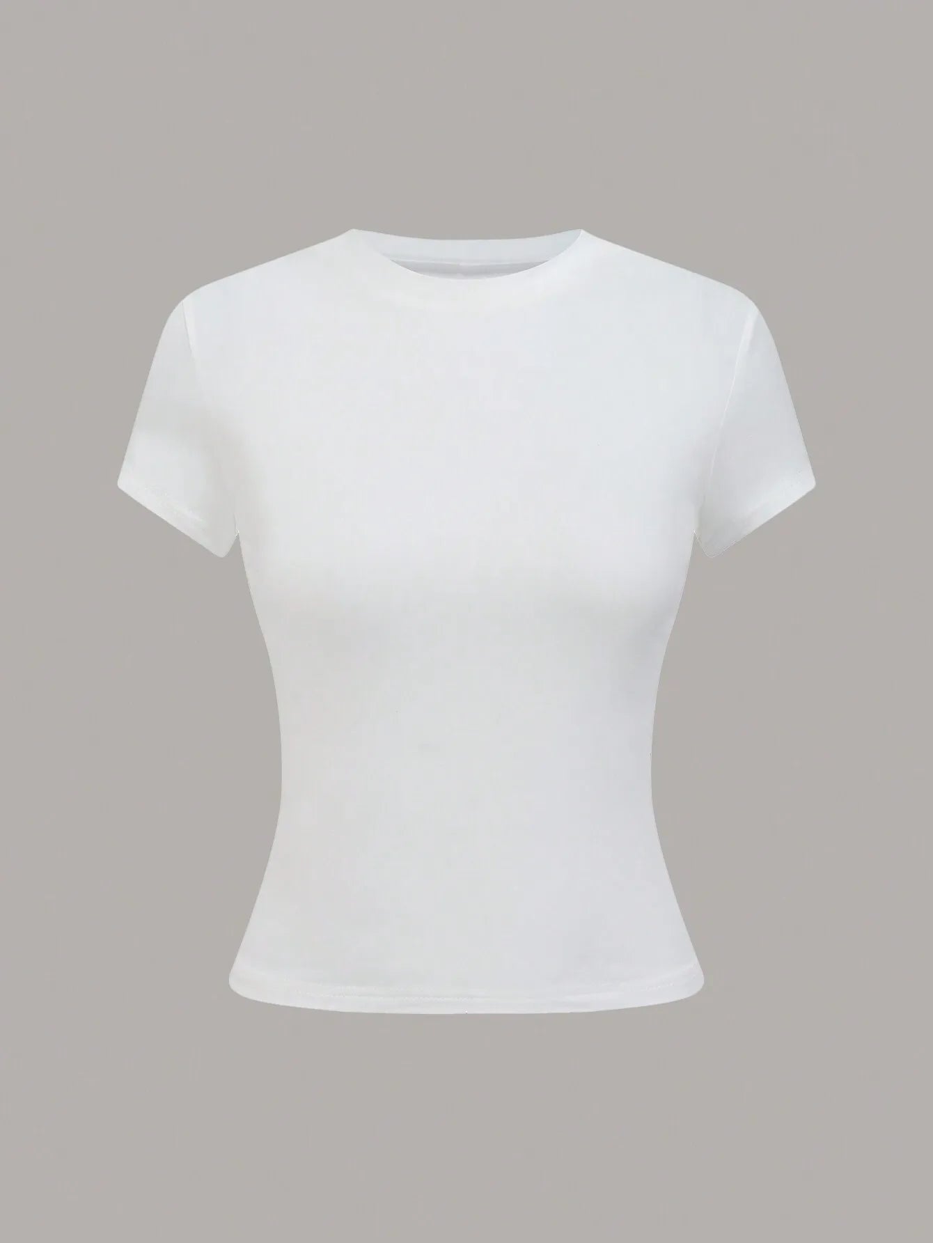 Women's Solid Color Short Sleeve T-Shirt, Minimalist Basic Top for Summer