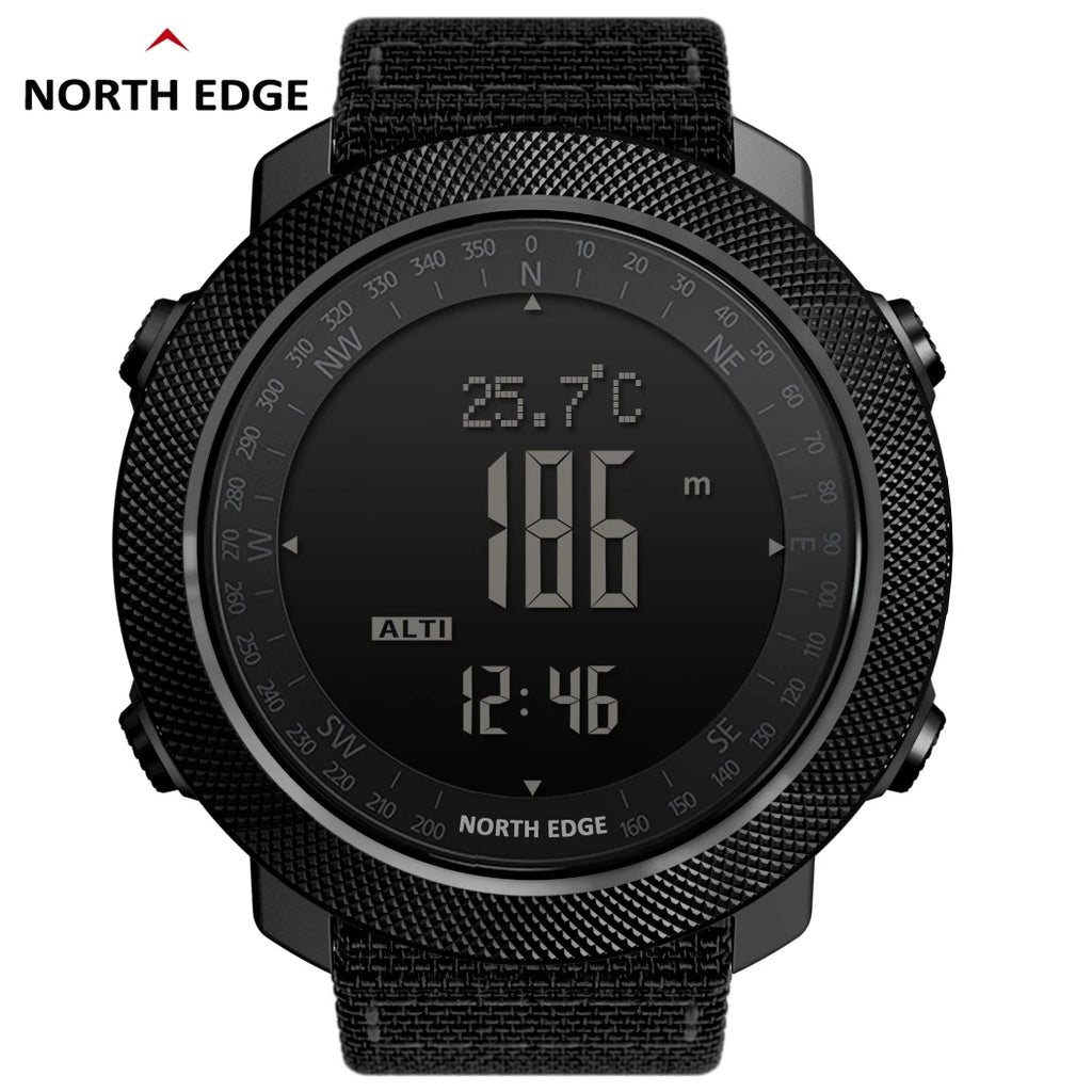 NORTH EDGE Men's sports Digital watch Hours Running Swimming Military Army watches Altimeter Barometer Compass waterproof 50m
