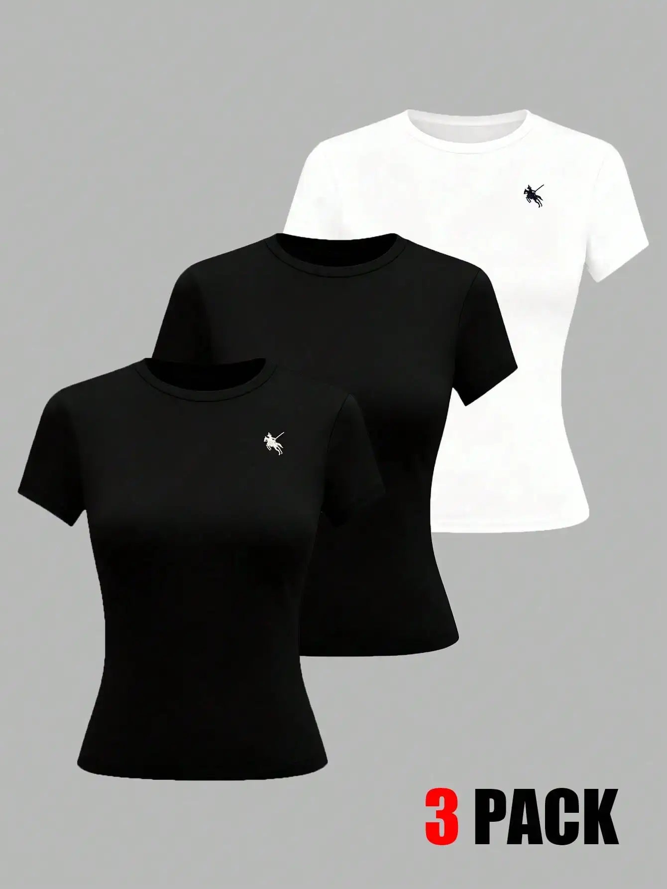 Women's Solid Color Short Sleeve T-Shirt, Minimalist Basic Top for Summer