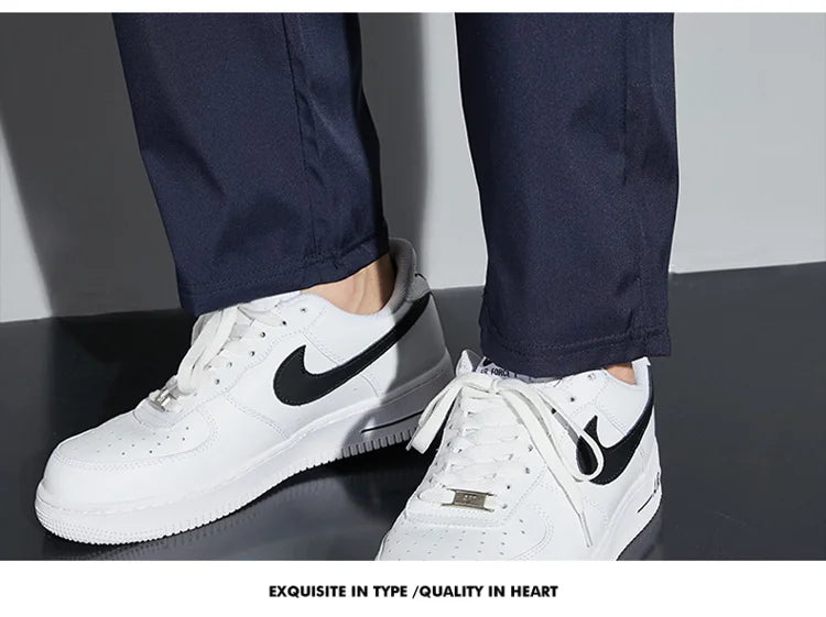 Men's Casual Business Stretch Slim Fit Elastic Waist Jogger Pants Korean Classic Blue Black Gray Male Brand Trousers