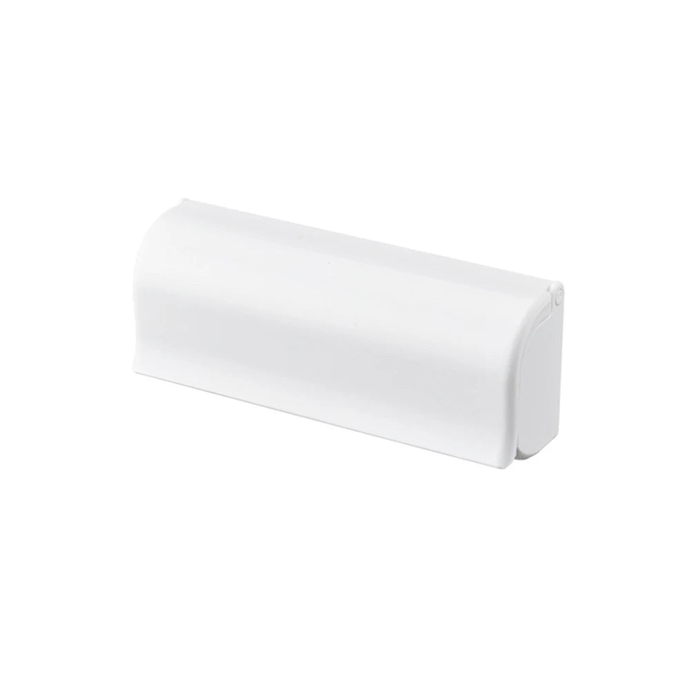 1 For Household 6-Tooth Brush Hook, Wall-Mounted Plastic Toothbrush Holder, Suitable For Bathroom, Rv, Cabinet Storage, White