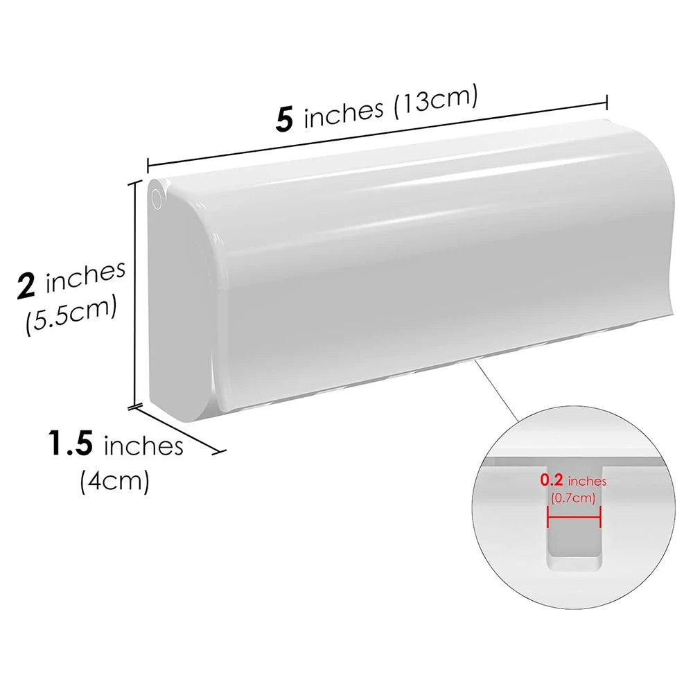 1 For Household 6-Tooth Brush Hook, Wall-Mounted Plastic Toothbrush Holder, Suitable For Bathroom, Rv, Cabinet Storage, White