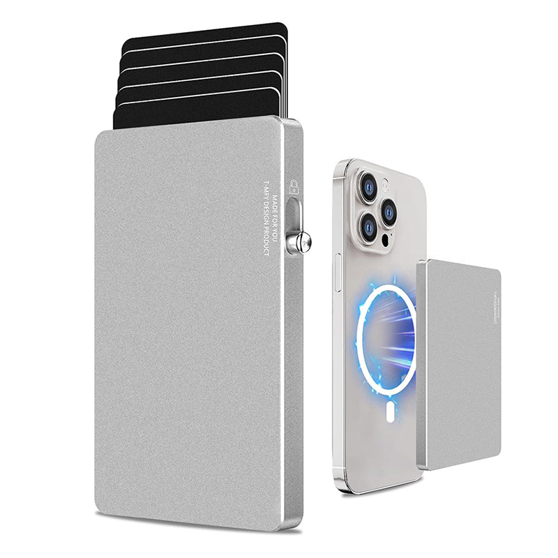 TOYFID All-Aluminum Pop Up Slide RFID Slim Basic Card Personalized Wallet for Men